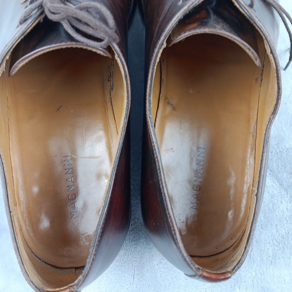 Magnanni Crucero Wholecut Oxford Shoes Men's Size 9.5 M Cognac Leather 18576 - Picture 15 of 16